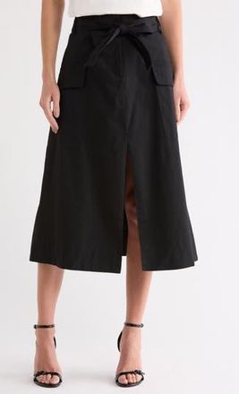 NVLT Tie Waist Cotton Cargo Skirt in Black at Nordstrom Rack, Size X-Small