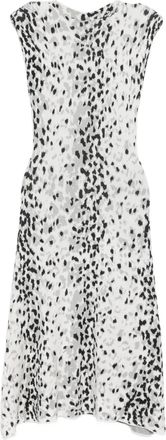 Karl Lagerfeld Abito midi con stampa - Bianco