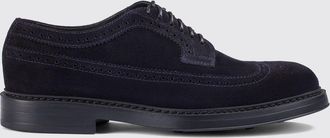 Doucal's Scarpe Derby in pelle scamosciata con motivo brogue a coda di rondine
