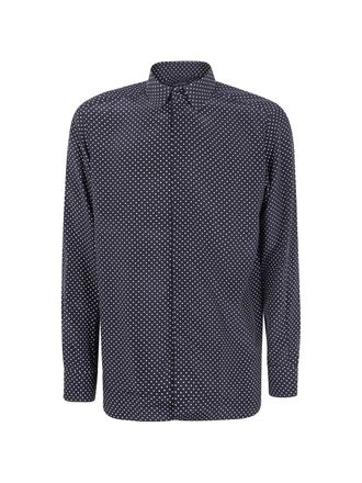 Tom Ford Crepe De Chine Polka Dot Classic Fit Shirt