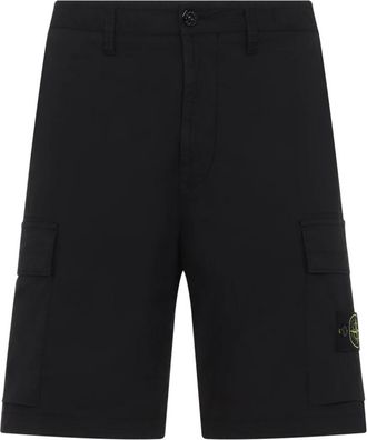 Stone Island Zwarte Bermuda Shorts voor Mannen - Heren - Korte Broeken - Zwart - W31 - Katoen - Korte Broeken