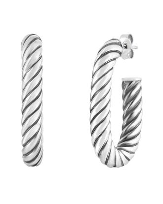 Phillip Gavriel Silver Cable Earrings