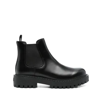 Prada 45mm Leather Chelsea Boots