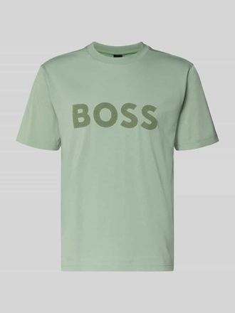 HUGO BOSS Regular Fit T-Shirt aus Baumwoll-Mix Modell ICONIC in Mint, Gr&ouml;&szlig;e XXXL
