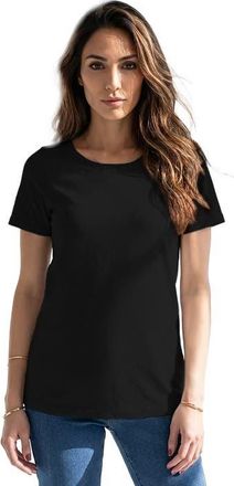 Roaman's Plus Size Cotton Ultimate Crewneck Tee in Black at Nordstrom, Size Medium