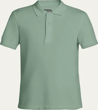 Tom Ford Mens Lyocell Pique Polo Shirt