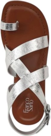 Franco Sarto Womens Ina Strappy Sandal In Silver