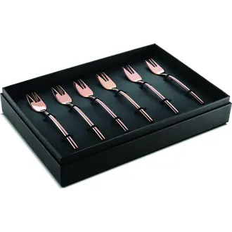 Mepra Due Cake Forks Gift Box Set - 6 Pieces in Bronze at Nordstrom