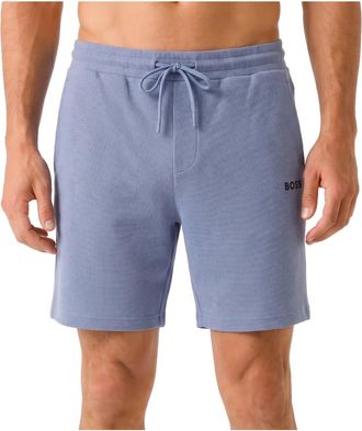 HUGO BOSS Waffle Shorts - Heren - Korte Broeken - Blauw - M - Katoen - Korte Broeken