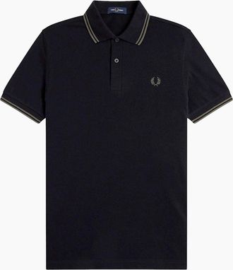 Fred Perry Mens Fred Perry Twin Tipped Fred Perry Polo Shirt - Black - Size: 44