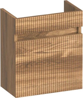 Marcel Breuer Joy Wavy fonteinonderkast - 40x45x22cm - deur linksdraaiend - greeploos - Honey