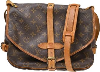 Louis Vuitton Saumur Monogram Canvas Brown Canvas Handbag (Pre-Owned)