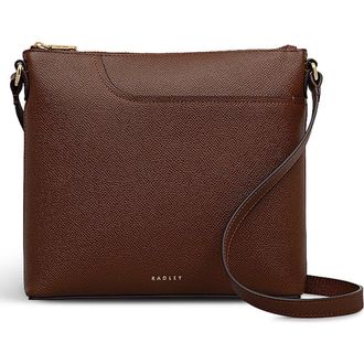 Radley London Pockets Textured Small Top Zip Crossbody Bag in Chocolate at Nordstrom Rack