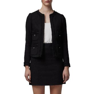 L.k. Bennett Charlee Tweed Jacket in Black at Nordstrom Rack, Size 10 Us / 14 Uk