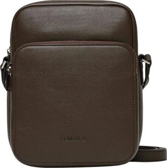 Calvin Klein Tassen, Heren, Bruin, ONE Size, Polyester, Micro Pebble Crossbody S