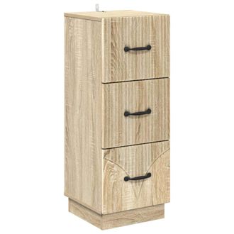 vidaXL Cajonera 33 X 34,5 X 87 Cm Madera De Ingenier&iacute;a Roble Sonoma Vidaxl