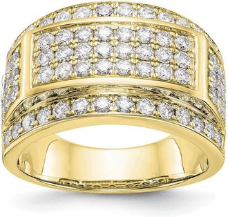 Diamond2Deal 10k Yellow Gold Lab Grown Diamond Wedding Band Ring 3Ct Clarity- VS Color- G-H