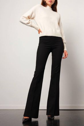 Avenue Montaigne Bellini Flannel Flare Pant In Black