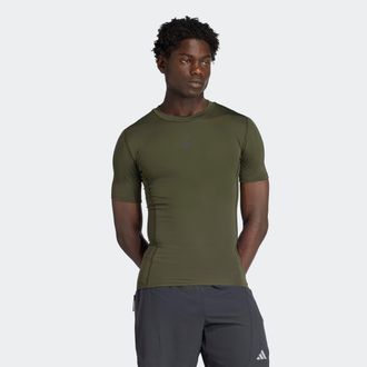 adidas T-Shirt ADIDAS PERFORMANCE TECHFIT COMPRESSION TRAINING, Herren, Gr. XXL, night cargo, Obermaterial: 83% Polyester, 17% Elasthan, Shirts T-Shirt
