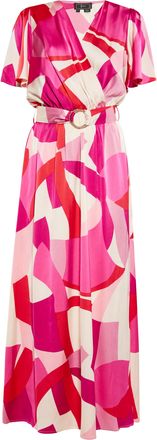 Faina Jurk Dames Roze Veelkleurig