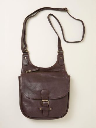 Fat Face FatFace Anna Chocolate Brown Oiled Crossbody Bag