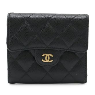 Chanel Black Grained Calfskin Coin Purse/Coin Case (Pre-Owned)