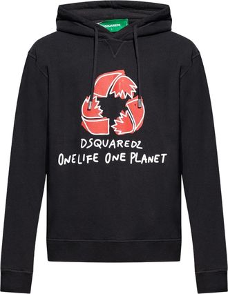 Dsquared2 One Life one Planet zwarte hoodie