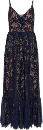 Michael Kors Corded Floral Lace Maxi Jurk - Dames - Feestkleedjes - Blauw - S - Katoen - Kleedjes