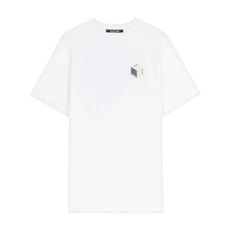 Roberto Cavalli Graphic-Print Cotton T-Shirt, Size Medium