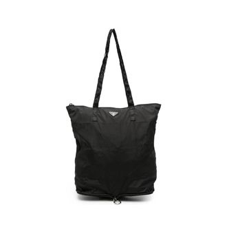 Prada Logo-plaque Tote Bag