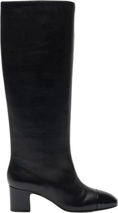 Scarosso Marais Laarzen - Dames - Laarzen met Hak - Zwart - 37 EU - Leer - Schoenen