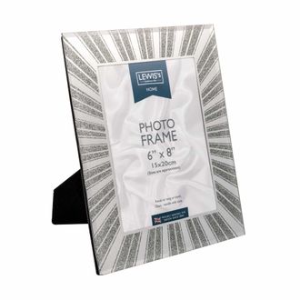 Lewis's Starburst Glitter Glass Photo Frame 6 x 8 Silver | TJ Hughes
