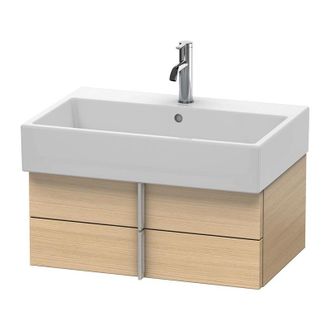 Duravit Duravit Vero Air Mueble De Pared 68,4 X 43,1 Cm, 2 Cajones, Para Vero Air 235070, Color (frente/cuerpo): Roble Mediterr&aacute;neo Chapa De Madera Aut&eacute;ntica 