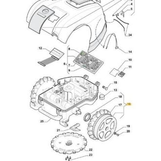 STIGA Sports Rueda Trasera Original Stiga - 1126-1211-01