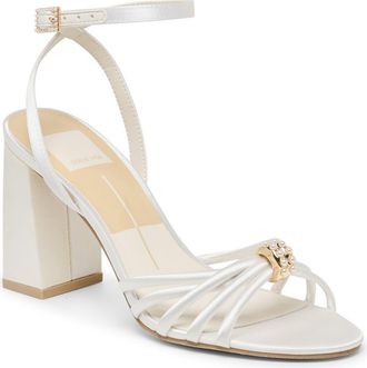 Dolce Vita Rella Ankle Strap Sandal in True White Pearls at Nordstrom, Size 9.5