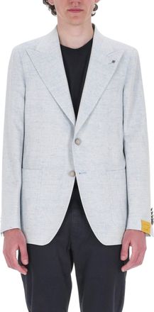 Tagliatore Pino Lerario Herringbone Linen-Cotton Blazer