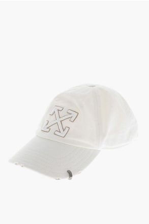 Off-white Distressed Cotton Baseball Cap size One Size
