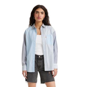 Levi's Dames/Dames Nola Premium katoenen oversized shirt (Blauwe streep)