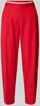 Cambio Cambio Slim Fit Hose mit elastischer Label-Bund Modell EDEN in Rot, Gr&ouml;&szlig;e 38