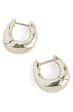 Madewell Hammered Hoop Earrings in Warm Silver at Nordstrom