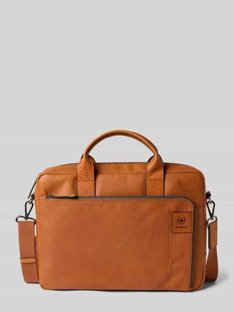 Strellson Laptoptasche aus echtem Rindsleder Modell HYDE PARK BRIEFBAG in Cognac, Größe 1