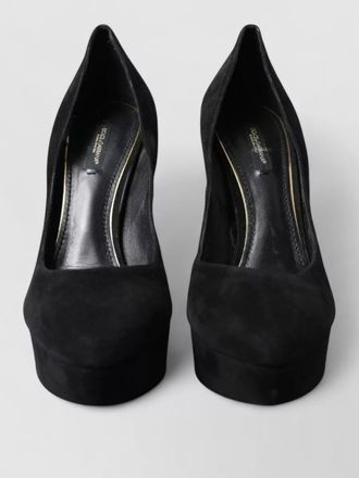 Dolce & Gabbana suede leather platform pumps