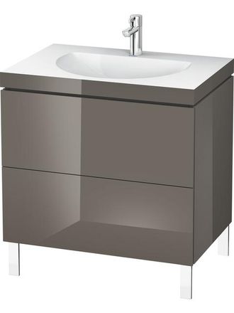 Duravit Lavabo Para Muebles Duravit L-cube C-bonded Con Base, Colgado En La Pared, 120x48 Cm, 1 Extra&iacute;ble, Sin Rebosadero, 3 Agujeros Para Grifos, Color: Laca