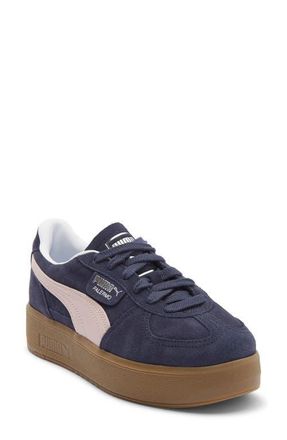Puma Palermo Elevata Platform Sneaker in New Navy/Mauve Mist at Nordstrom, Size 9