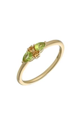 Bony Levy 14K Gold Cluster Gemstone Stackable Ring in 14K Yg - Peridot Citrine at Nordstrom, Size 6.5