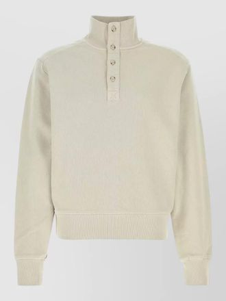 Entire studios cotton sweatshirt high collar ribbed trims