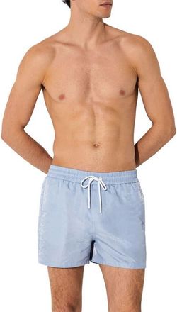Reiss Breeze Piped Nylon Swim Trunks in Soft Blue at Nordstrom, Size Xx-Large
