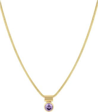 Set & Stones Ellie Birthstone Necklace in Gold /September at Nordstrom