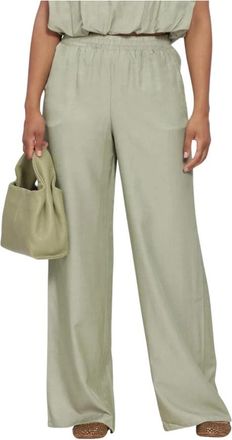 Refined Department Woven Flowy Wide Leg Pants Nova - Dames - Wijde Broeken - Groen - XL - Polyester - Broeken