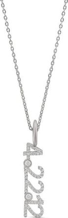 SHYMI Pav&eacute; Cubic Zirconia Date Pendant Necklace in Silver at Nordstrom